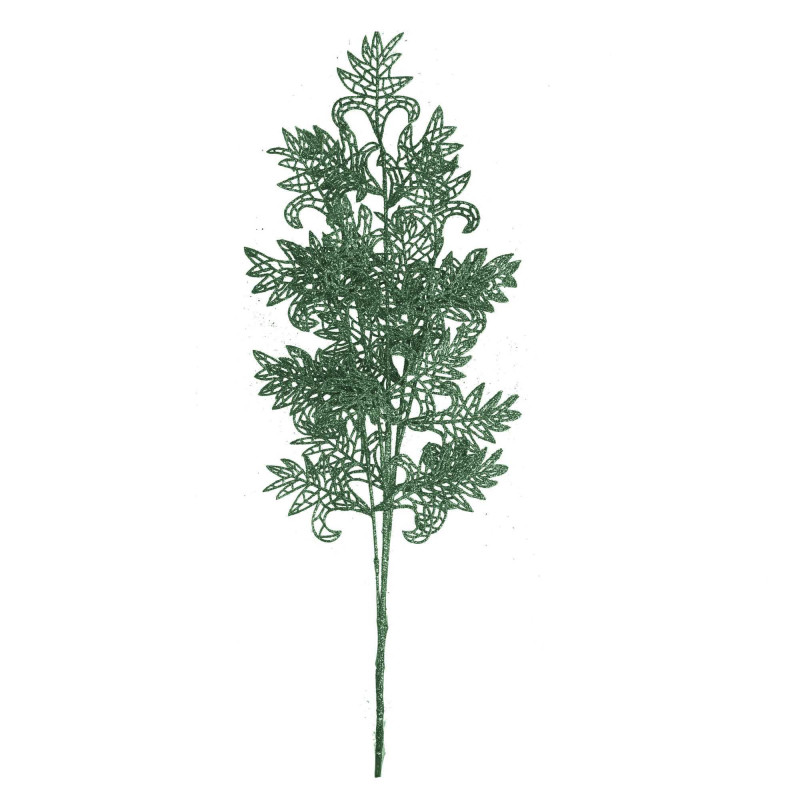 Set di 6 Rami Plastica Verde 60 cm Decorazione Natale