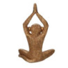 Set di 2 Statue Resina Scimmia Seduta Oro 18 cm Decorazione