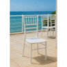 Sedia Resina Chiavari Bianca 40x43x90 cm Elegante e Resistente
