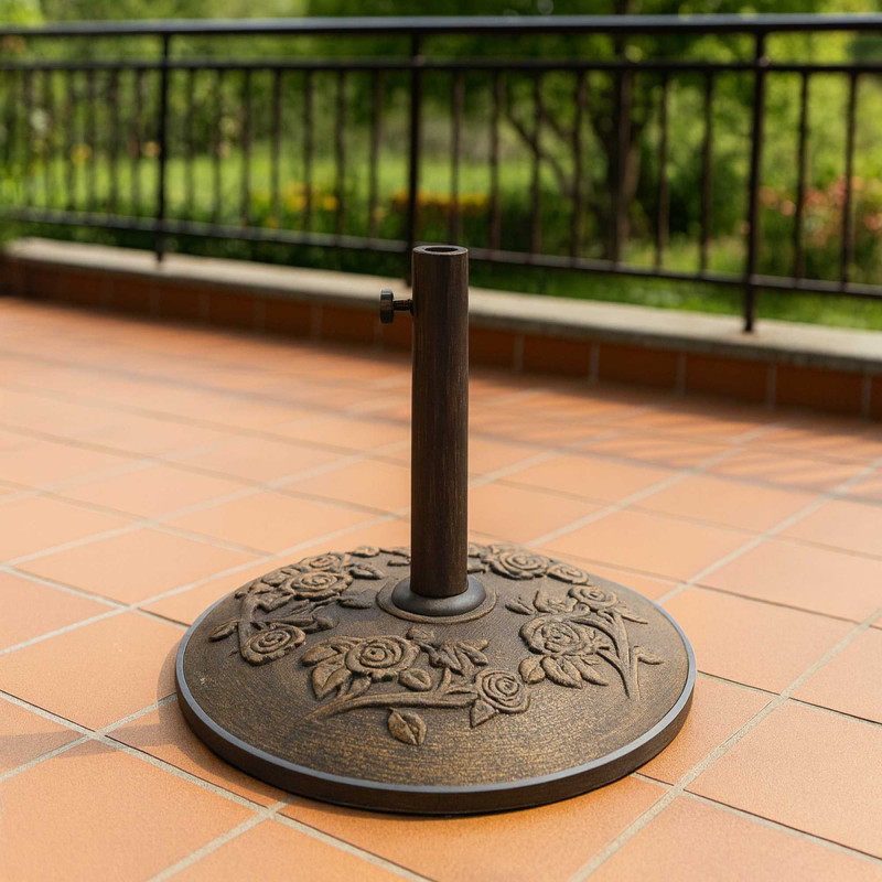 Base per ombrellone bronzo rose 50 cm 25 kg elegante e stabile