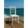 Sedia Resina Chiavari Bianca 40x43x90 cm Elegante e Resistente