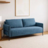 Divano tessuto 3 posti blu ottanio 195x77x85 moderno