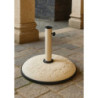 Base ombrellone bianco con decoro 50 cm 25 kg tubo 5,8x12h28 cm