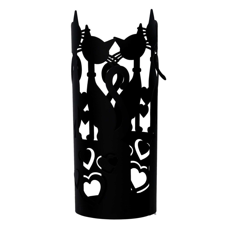 Portabicchiere Metallo Gatti Nero Ø8x13,5 cm – Design originale casa
