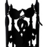 Portabicchiere Metallo Gatti Nero Ø8x13,5 cm – Design originale casa
