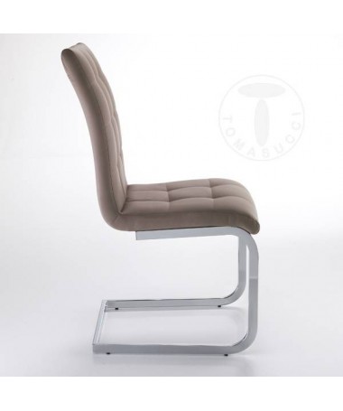 Zoom Sedia in pelle sintetica Cozy - set da 4 tortora