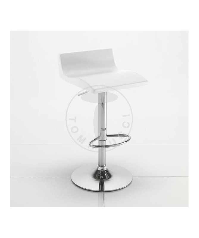 Sgabello in pelle sintetica Diva - set da 2 bianco