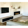 Biocamino da incasso 150cm fondale liscio moderno a bioetanolo