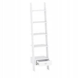 Zoom Scaffale A Scala 188x45x37 Cm Con Cassetto, Bianco