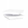 Tavolino da salotto piano girevole 360° bianco moderno