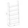 Mensola a Scala 189x85x29 cm per Fiori Bianca Moderna