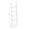 Mensola a scala rovere Sonoma 189x45x29 cm per fiori e libri