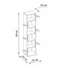 Porta CD DVD 92cm Bianco con Ripiani Regolabili Moderno