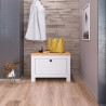 Scarpiera Rovere Bianco e Dorato con ante a battente moderna