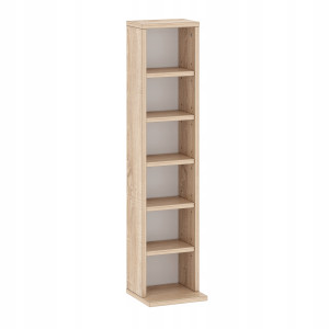 Porta CD DVD 92cm Sonoma con Ripiani Regolabili Moderno
