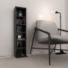 Porta CD DVD 92cm Nero con Ripiani Regolabili Moderno