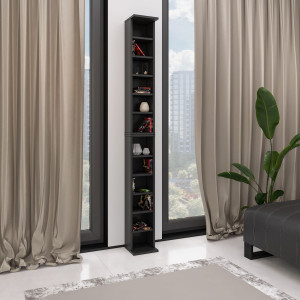 Zoom Porta CD/DVD Ripiani 180 Cm Nero