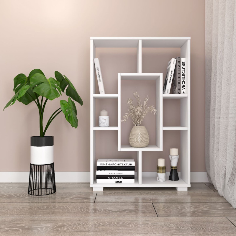 Mensola da Terra a Parete 90x60x20 cm Bianco Opaco Moderna