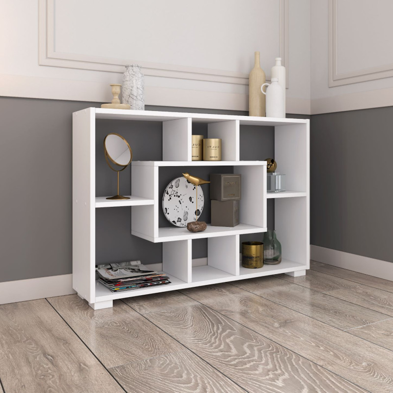 Mensola da Terra a Parete 90x60x20 cm Bianco Opaco Moderna