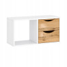 Comodino 2 cassetti rovere Wotan inserto per ripiano moderno