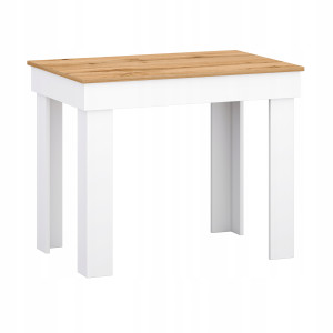 Piccolo Tavolo da Pranzo 90x60 Rovere Bianco Moderno