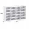 Mobiletto porta scarpe bianco 20 paia 104x65x33 cm moderno