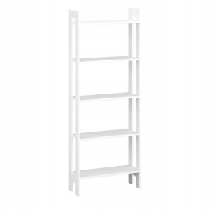 Scaffale a scala 5 ripiani bianco 165x62 cm moderno e pratico