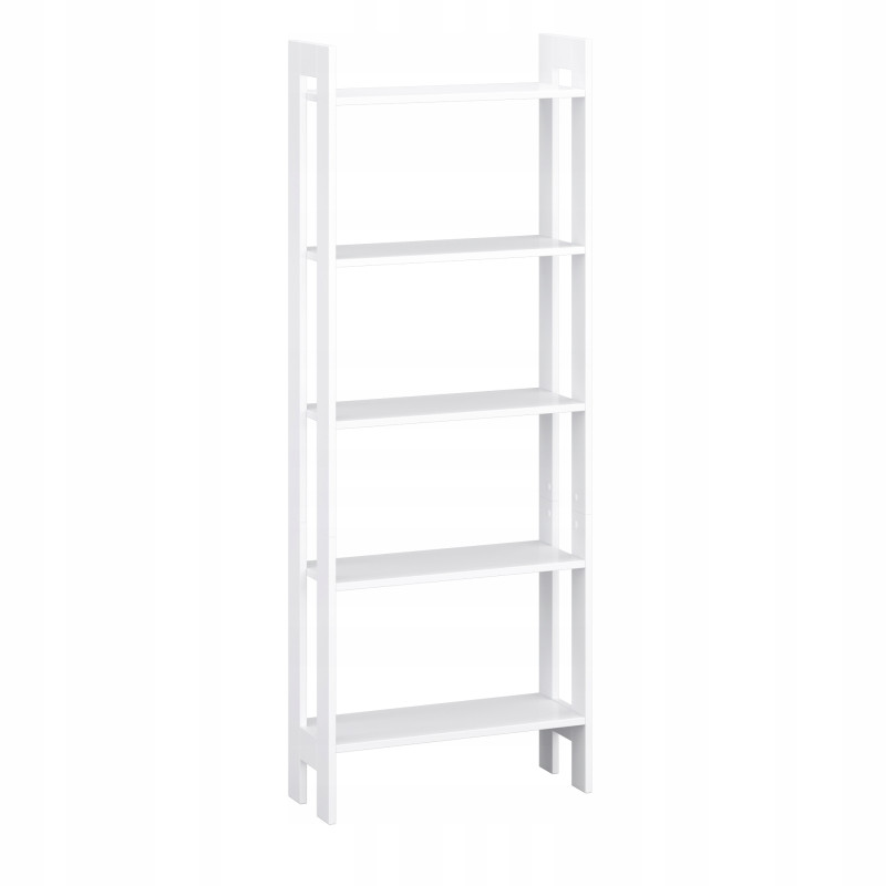 Scaffale a scala 5 ripiani bianco 165x62 cm moderno e pratico
