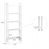 Scaffale a scala 5 ripiani bianco 165x62 cm moderno e pratico