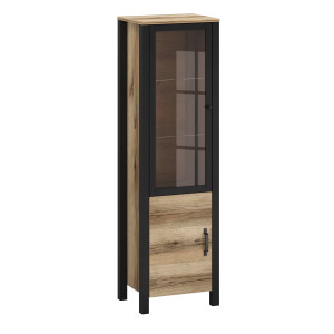 Vetrina Derby E 1 anta 1 vetrina Delano/nero moderna 50 cm