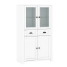 Vetrina bassa Mone C 2D 2W 2SZ bianca moderna 120 cm