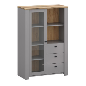 Vetrina Bassa Latour C 1W3S Grigio Chiaro Rovere Delano