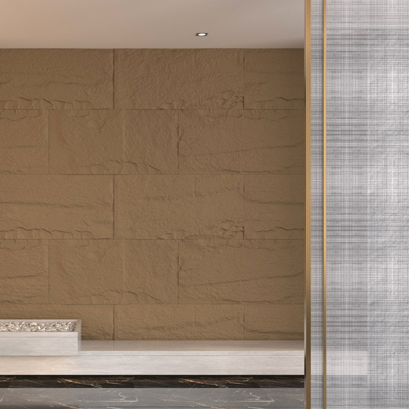 Pannello 3D Effetto Pietra Tufo PU 120x60 - Set 10 pz