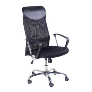 Poltrona ufficio Kody poliestere nero 49x48x115,5 - ergonomica e moderna