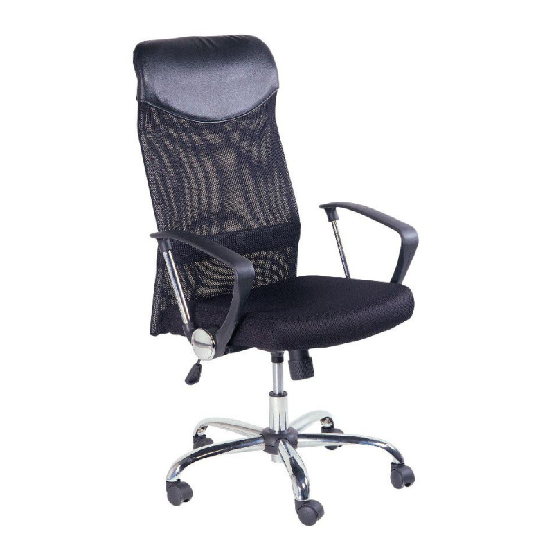 Poltrona ufficio Kody poliestere nero 49x48x115,5 - ergonomica e moderna