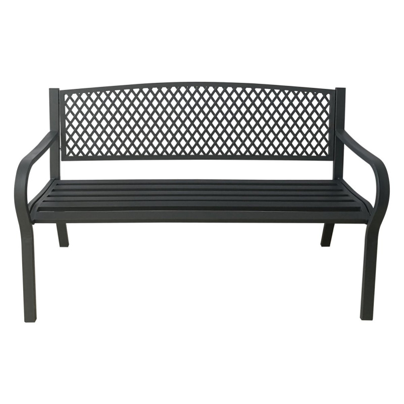 Panchina ferro battuto 124x62x79 grigio scuro - elegante e resistente
