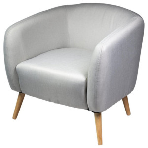 Poltrona tessuto grigio Apollonia 80x77x74 - elegante e confortevole