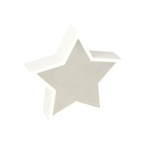 Decorazione luminosa tunnel stella cornice bianca specchio