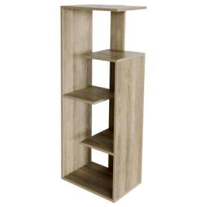 Libreria ripiani sfalsati 45x30x120 marrone - moderna e compatta