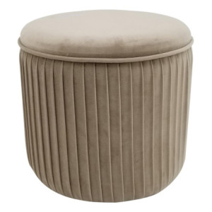 Pouf contenitore Leon beige 38x38x35 - pratico e versatile