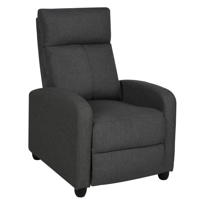 Poltrona relax tessuto grigio scuro Desa 87x69x100