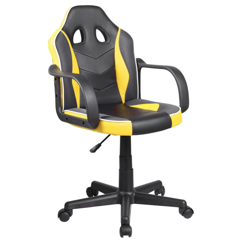 Poltrona ufficio Assen nero giallo 57x62x101 ergonomica