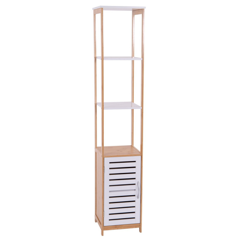 Colonna multiuso 1 anta 2 ripiani Adelaide naturale bianco