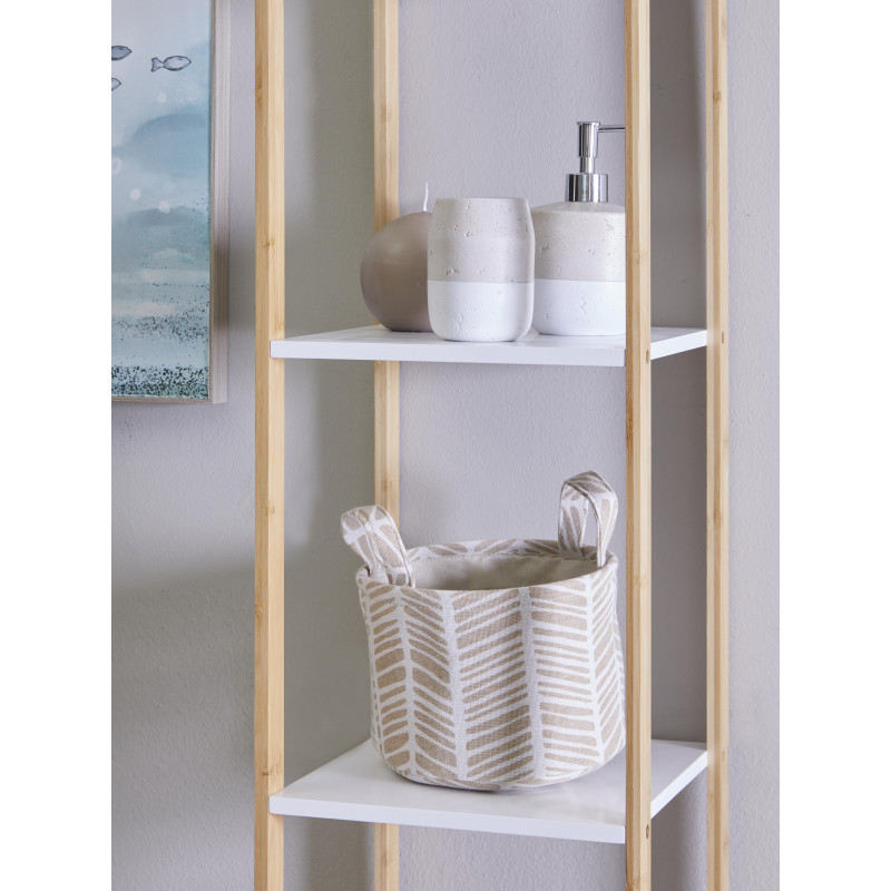 Colonna multiuso 1 anta 2 ripiani Adelaide naturale bianco