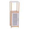Mobiletto multiuso 1 anta 1 ripiano Adelaide naturale bianco