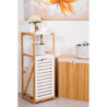 Mobiletto Multiuso Adelaide 1 Ripiano 1 Cesto 36x33x98 Naturale/Bianco