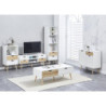 Mobiletto Bolt 2 Ante 1 Cassetto 80x40x80cm Bianco/Naturale