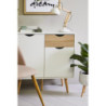 Mobiletto Bolt 2 Ante 1 Cassetto 80x40x80cm Bianco/Naturale