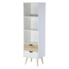 Colonna Bolt 2 Cassetti 3 Vani 48x40x170cm Bianco/Naturale