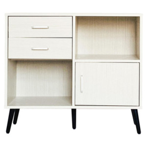 Madia Phoenix Bianco/Legno 80x30x70cm: Stile e Funzionalità